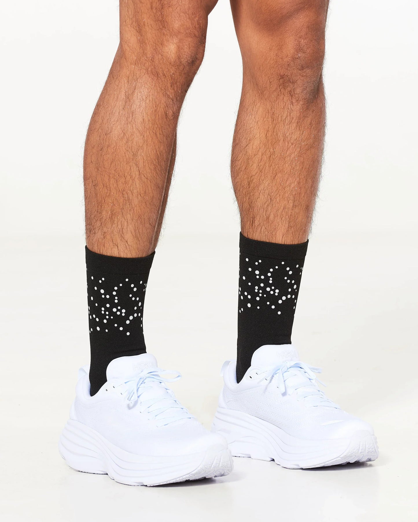 BLACK REFLECTIVE TRAINING SOCKS