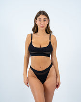 BLACK MESH BRA SET